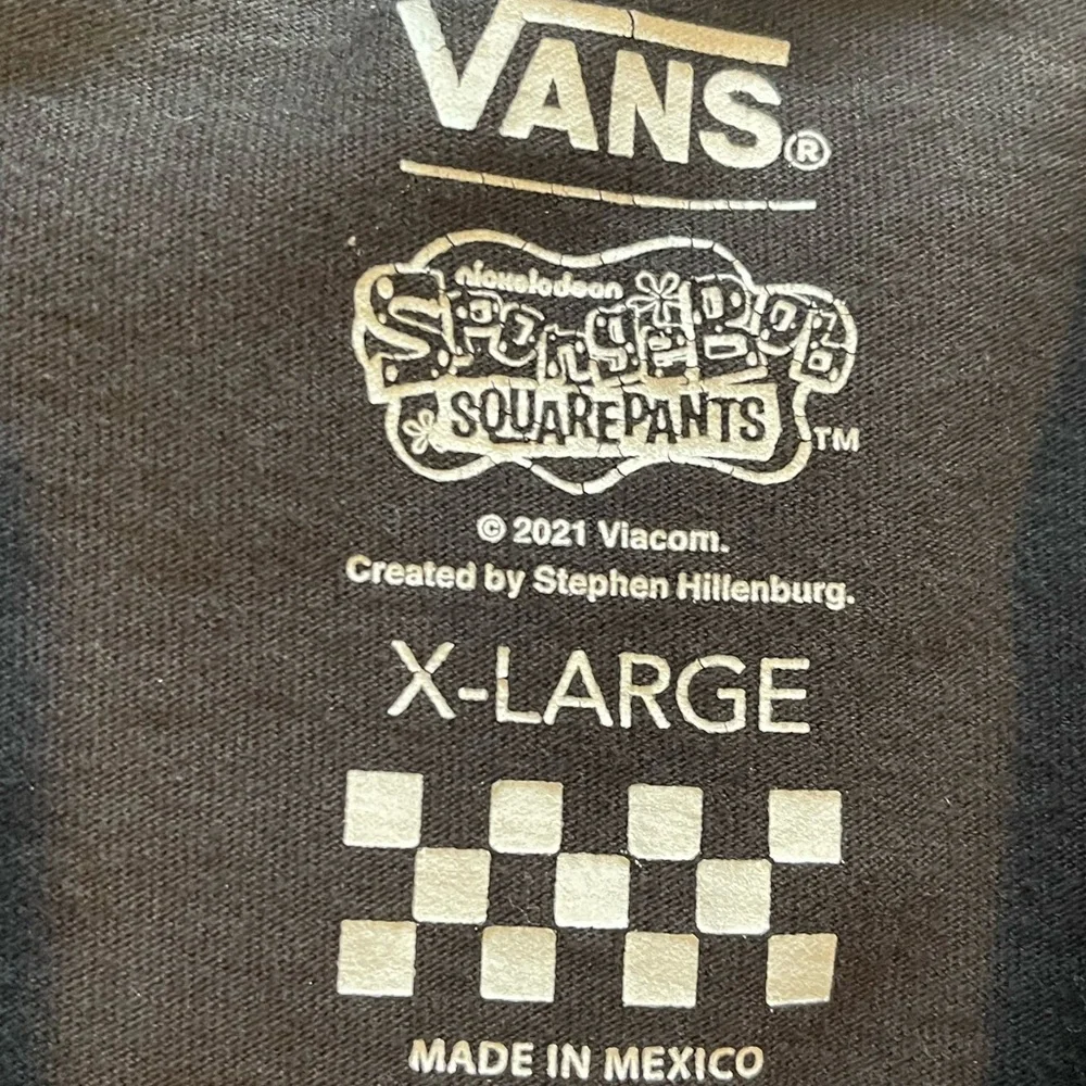 RARE Limited Edition SpongeBob x Vans Collab Long Sleeve Skate Tee Sz XL UNISEX - Picture 2 of 5